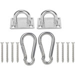 Plaque d'ancrage en acier inoxydable pour hamac, anneau de fixation toiture et sandows de suspension