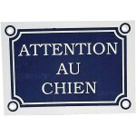 Plaque attention au chien zolux