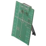 Plaque cible leica de couleur verte et de dimensions 1, 5 m x 0, 5 m.