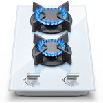 Plaque de cuisson gaz 2 feux, plaque de cuisson 30 cm, conversion gaz naturel / propane, arr�t automatique, ...