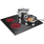 Plaque de cuisson vitroc�ramique kichpower 4 feux, 60 cm, 6 000 w, 9 niveaux de puissance, minuterie ...