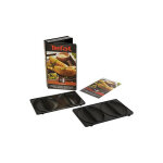 Tefal coffret snack collection - 2 plaques empanadas + 1 livre de recettes xa800812, noir