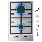 Plaque gaz 2 feux, plaque de cuisson � gaz, plaque � gaz avec 2 foyers � gaz, cuisini�re encastrable, ...
