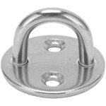 Plaque d'?illet en acier inoxydable robuste, crochet en u rond antirouille pour bateau, porte, hamac, ...