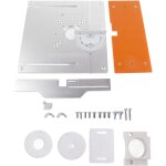 Plaque d'insertion en aluminium pour table de d�fonceuse, plateau de fraisage pour bancs de menuiserie, ...