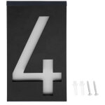 Plaque lumineuse led solaire pour num�ro de maison, h�tel, magasin - �clairage d'adresse ext�rieur (chiffre ...