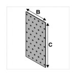 Plaque perfore - dimension : 40 / 120 / 2 alsafix