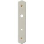 Plaque de poign�e de porte en porcelaine blanche brillante ? dimensions 225 x 50 mm ? entraxe 195 mm ...