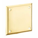 Plaque de propret pour porte d'entre, 60x60mm, laiton - thirard