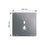 Plaque de protection acier 30x30 cm de serrure 4 points pour porte basculante - viro argent 300 300