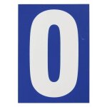 Plaque signaltique '0' 65x90mm avec adhsif - thirard