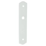 Plaque simple en porcelaine poign�e sans trou, blanche