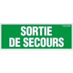 Plaque sortie de secours 330x120mm gb39 novap 4140391