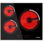 Plaque vitroc�ramique cooksir table de cuisson vitroceramique 3 plaques 5700w, 60cm encastrable table ...
