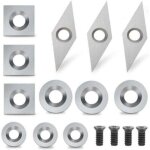 Plaquettes de coupe en carbure, 12 pi�ces, outils de tournage sur bois, plaquettes en carbure, outils ...