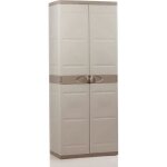 Plastiken - armoire en plastique 4 �tag�res 70x44x176 cm beige 9203