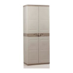 Plastiken - armoire en plastique 4 �tag�res 70x44x176 cm beige 9203