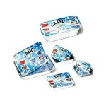 Petite bassine 2 compartiments 20x14 h 3, 0 avec couvercle, lot de 4 f02