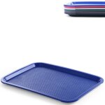 Plateau fast food en polypropyl�ne 35x45cm - bleu
