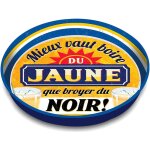 Plateau mtallique boire du jaune