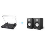 Platine vinyle jvc al f55b - pack 2 enceintes sp f56b noir bluetooth 33 / 45 trs