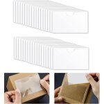 Pochettes adh�sive transparente 36 pcs portetiquettes autocollants pochettes de carte adh�sives porte ...
