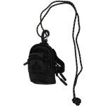 Pochette � lani�re pour pi�ces, cl�s et cartes, noir - accessoire de rangement portable