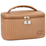 Pochette de maquillage en forme de g�teau avec couvercle ouvert, sac de rangement cosm�tique doux et ...