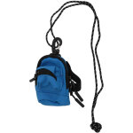 Pochette porte - cl�s avec lani�re pour pi�ces, cartes et accessoires - bleu
