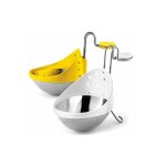 Pocheuse  ?ufs - set de 2 pices (blanc et jaune) - - cuisipro