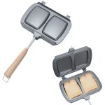 Po�le � frire double face, sandwitch toaster po�le � sandwich rev�tement antiadh�sive cuire des cr�pes ...