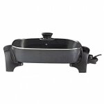 Nedis - poele electrique 40 cm corps en aluminium moule epais