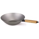 Pole wok en acier carbone 20cm gris beka 13970244