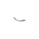 Cime - poign�e bomb�e avec insert pvc gris alu, l. 90mm, l. 10mm, p. 20mm, entraxe 64mm, 1 pi�ce avec ...