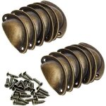 Poign�e coquille r�tro poignee de meuble vintage bouton tiroir poign�e avec 24 vis pour placards armoire ...