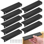 Poign�e cuisine noir, 10pcs entraxe invisible poignee de meuble, poignet de porte en aluminium, noir ...
