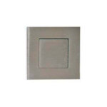 Poignée cuvette carrée à encastrer - avec platine poussoir - diamètre 52 mm - inox brossé Poignée cuvette carrée à encastrer - avec platine poussoir - diamètre 52 mm - inox brossé
