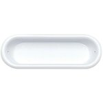 Poigne cuvette ovale plastique noir - 82 x 23 mm - cadap