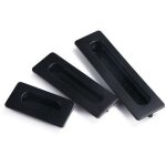 Poign�e encastr�e noire mate pour porte coulissante, tiroir, meuble de cuisine, 96 mm