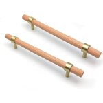 Poign�e de meuble en bois, 6 pi�ce poign�e en bois - poign�es de placard en bois poign�e de meuble cuisine ...