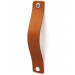 Poign�e de meuble en cuir cognac 9, 6 cm poign�es pour armoires, tiroirs, commodes
