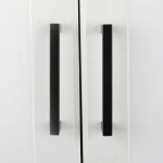 Poign�e de meuble de cuisine noire, entraxe 160 mm, poign�e de meuble en acier inoxydable, convient pour ...