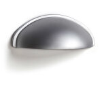 Coque en zamak, finition chrome mat, dimensions: 79x30x25mm et inserts: 64mm - talla Coque en zamak, finition chrome mat, dimensions: 79x30x25mm et inserts: 64mm - talla