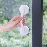 Poign�e de miroir en verre � ventouse solide, poign�e de porte de r�frig�rateur, poign�e de salle de ...
