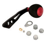 Poign�e de moulinet de p�che en eva avec raccords, pi�ces de rechange pour moulinet profil bas (rouge) ...