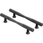 Poign�es de placard 5 pi�ces noires - poign�es de meubles noires - entraxe de 96 mm - poign�es pour armoires ...