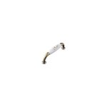 Poigne porcelaine - dcor : bronze - entraxe : 96 mm - hauteur : 32 mm - longueur : 110 mm fosun