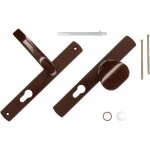 Poign�e de porte - 92 mm - avec cylindre profil� marron - pour portes, portails, portails - kotarbau