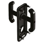 Poign�e pour porte basculante ? plastique dur noir avec trou cylindrique rond ? prefer