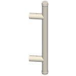 Poign�e porte battante aluminium diva xx diam�tre 35 entraxe 300 mm, hauteur 500 mm noir ral 9005 non ...